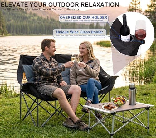 Image of Bolosy Double Camping Chair Camping Loveseat