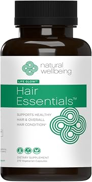 Natural Wellbeing Hair Essentials DHT Blocker Hair Growth Supplement for Women & Men Saw Palmetto, Biotin, Vegan Capsules Stops Shedding & Thinning 270 Count, 3-Month Supply