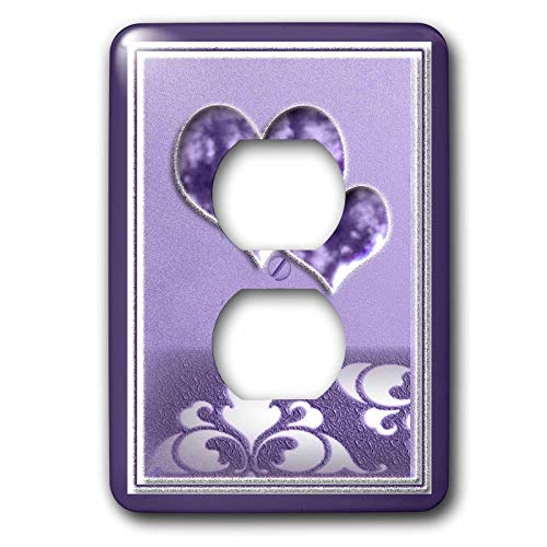 Deux cœurs violets design 2 prises pour masquer les défauts
