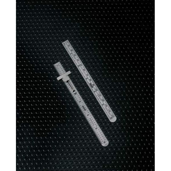 Règle Flexible En Acier Inoxydable General Tools 300 Mm / 6 Pouces – Noire Et Précise