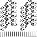 16 Piezas Bucles de Cubierta de Kayak Almohadilla Correa de Ojos de Acero Inoxidable con 32 Tornillos para Kayak Canoe Rigging, Manija de la Puerta