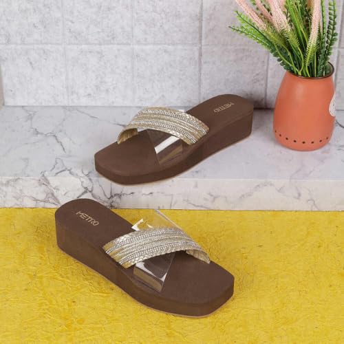 Image of Metro Women Wedge Heel Fashion Slip-on Sandal