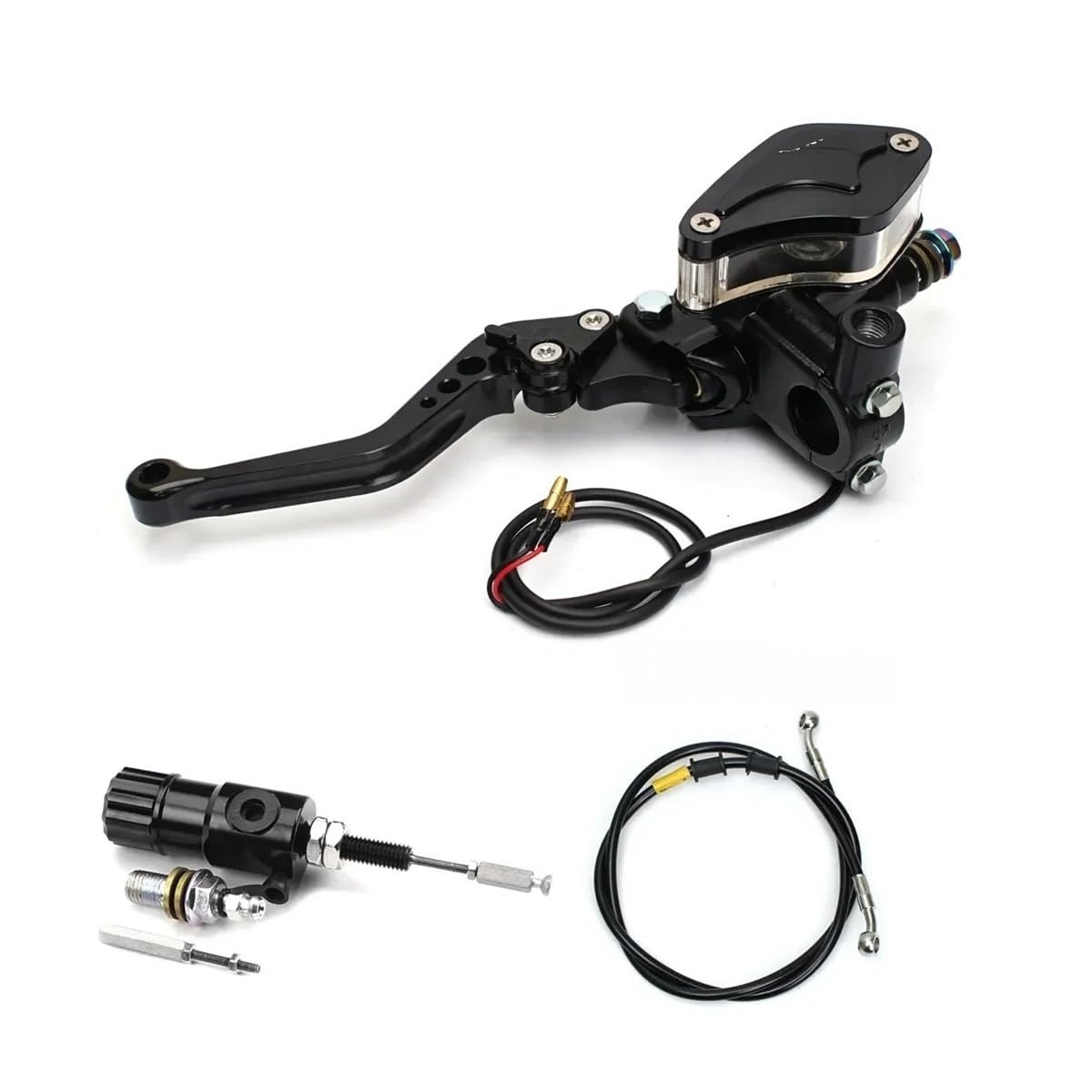 MLIOJU Motorcycle Clutch Lever 22mm Motorcycle Hydraulic Clutch Brake Master Cylinder Lever for Dirt Bike Sport Bike Scooter Motocross Off Road