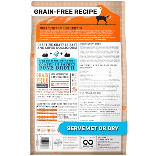 Image of I AND LOVE AND YOU Baked and Saucy Dry Dog Food - Chicken + Sweet Potato - Prebiotic + Probiotic, Real Meat, Grain Free, No Fillers, 10.25lb Bag | Grain-free kibble featuring real chicken, sweet potato, and digestion-supporting prebiotics and probiotics. No fillers.