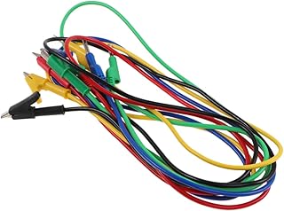 Uonlytech 5Pcs Cabo De Teste De Banana Multi Testadores Testadores De Circuito Fio De Conexão Laboratórios Teste Fio De Conexão Elétrica Fio De Plugue De Banana Cabo De Teste De Plugue De