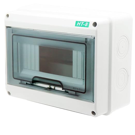 Caja de distribución breaker box protección 8 vías IP65 miniatura 3
