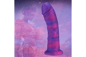 Sunset Glow Glow Dildo Big Realistic Dildo with Large Upturned Glans for...