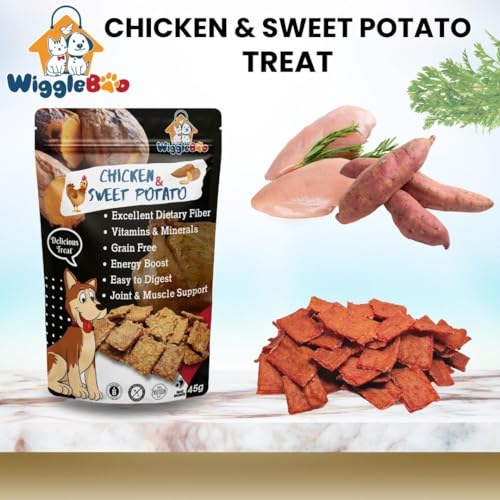 Image of Chicken & Sweet potato Dog Treat - Irresistible Flavor for a Healthy Pet, The Perfect Snack to Satisfy Your Dog's Cravings, A Burst of Chicken & Sweet potato Flavor to Delight Your Dog (45g)