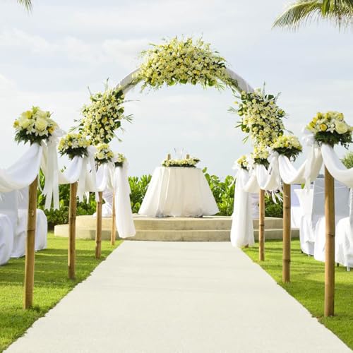 White Carpet Runner for Party 140GSM Polyester Fabric Carpet Runner Decorations for Hollywood Theme Party Runway Rug Prom Aisle Rug (White 3 X10 FT)
