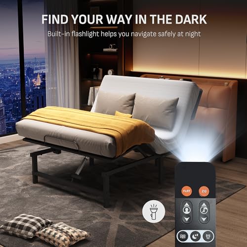 Image of Softa Split King Adjustable Bed Frame, Zero Gravity, Independent Head & Foot Incline, Wireless Remote, Memory Position, 900 Lbs Heavy Duty, USB Ports, LED Night Light, Anti-Snore, Electric Bed Base