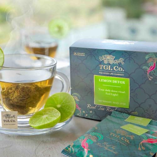 Image of TGL Co.Lemon Detox Green Tea Infusion (Pack Of 2, 16 Tea Bags Each)|Rich in Anti Oxidant | Refreshing | No Artificial flavor | Improve Digestion