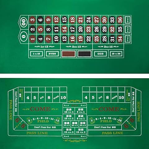 Brybelly Craps and Roulette Table Felt by Cover