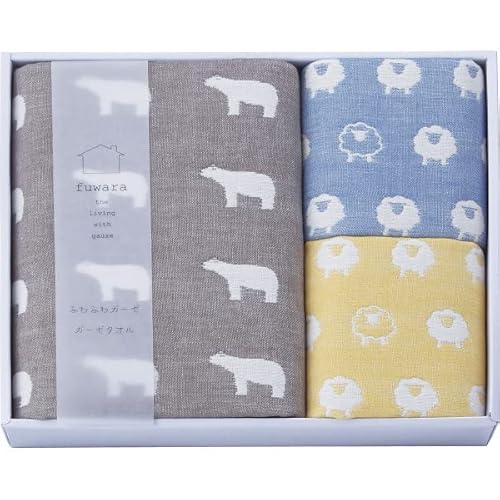 ふわら 六重織バスタオル・フェイスタオルセット ((化粧箱入))