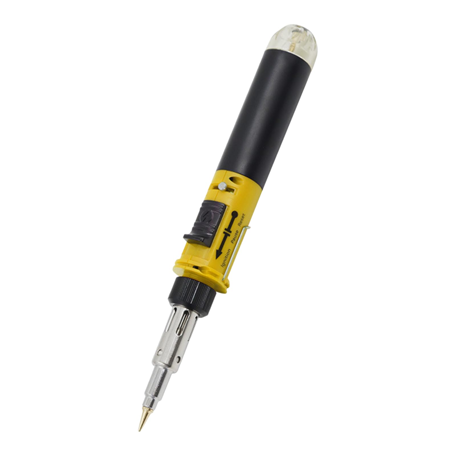 Msioytog Yellow Soldering Iron Set, 12 In 1 Cordless Butanes Soldering Iron Temperature Adjustable Welding Torches Tool Butanes