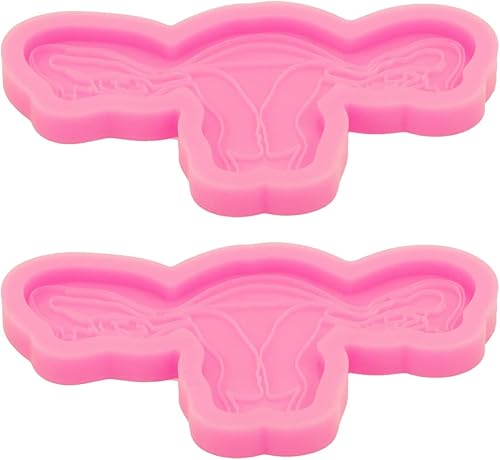 Miniatura 2 de 2 moldes de resina de 1.7 pulgadas de silicona epoxi para útero para soporte de teléfono, arte de fundición artesanal para carrete de insignias, 2