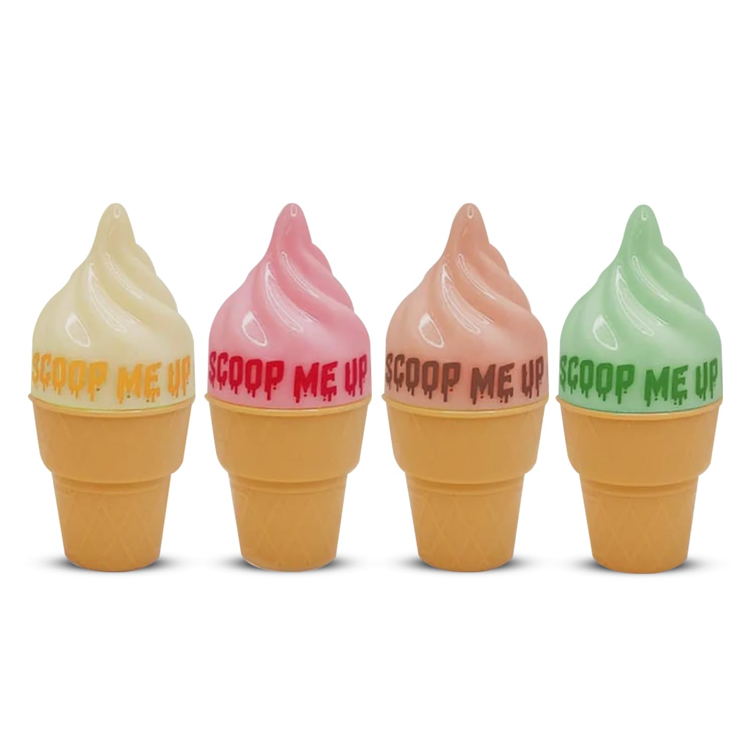 Italia Deluxe Scoop Me Up Lippenbalsam, 4er-Set, süßes Eis, feuchtigkeitsspendend, gegen Risse, Lippenpflege Scoop Me Up 4