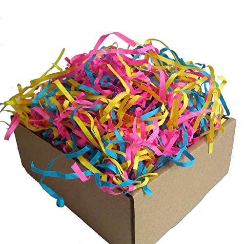 Image of Paper Shreds for Hampers, Shredded Paper 50 GMS, Gift Packing, Grass Decoration for Easter Baskets, Fillers For Gift Box, Decorative Grass Basket, Birthday Decoration - Multi Color