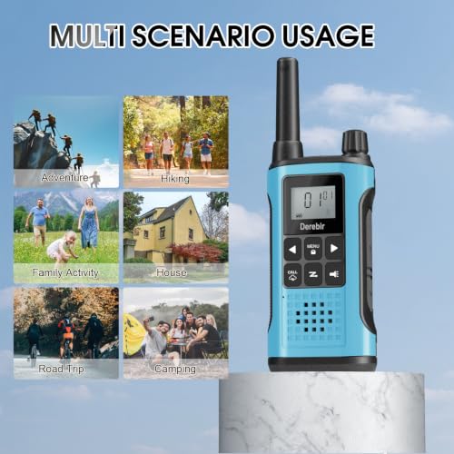Derebir Rechargeable Walkie Talkies for Adults Long Range 2 Pack - image 5