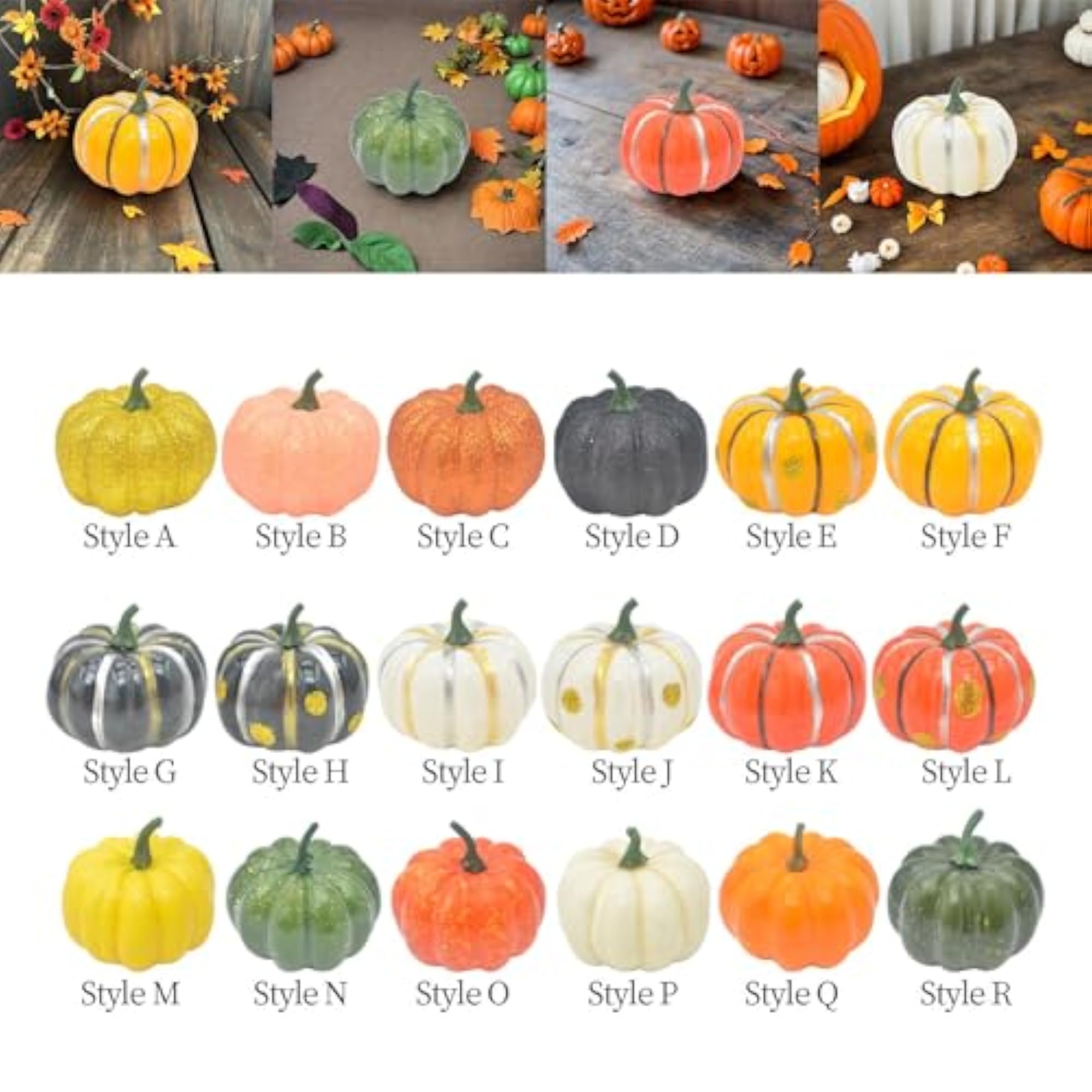 Artificial Pumpkin Decorative Pumpkin for Mantel Shelf