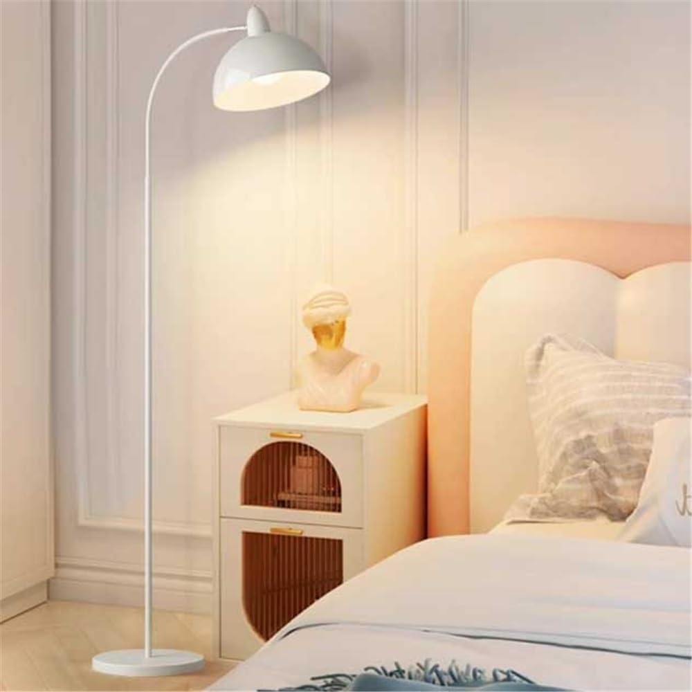 Lampa podłogowa Biała, ściemnialna lampa podłogowa LED do salonu, sypialni, gabinetu, biura, lampy stojącej czytania