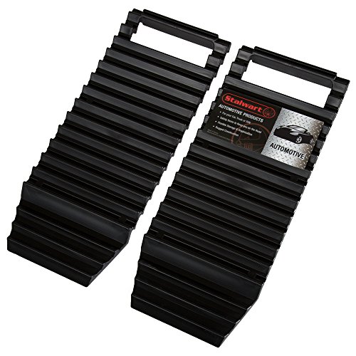 Stalwart Deep Groove Traction Mat – Emergency Lightweight Portable Vehicle Recovery Treads