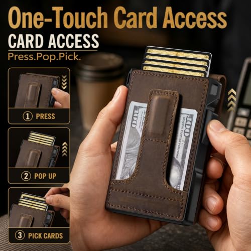 RUNBOX Genuine Leather Bifold Slim Wallet w/ RFID Blocking - image 2