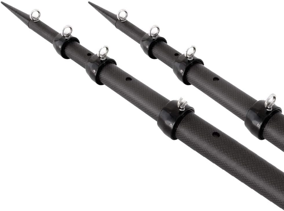 TIGRESS 3K Carbon Fiber Telescoping Outrigger for Fishing, Lightest Outrigger in The Industry, Sold as a Pair