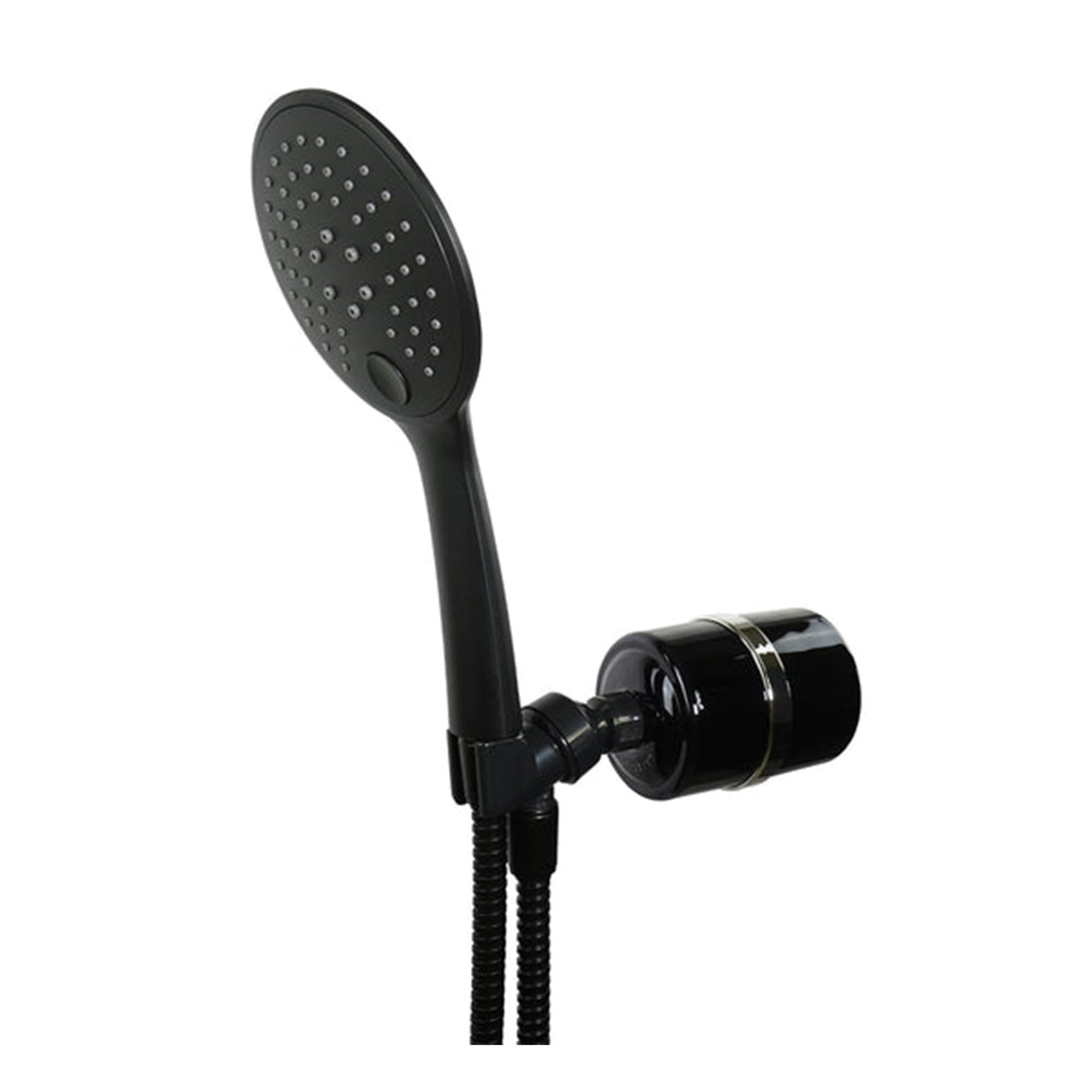 Crystal Quest Luxury Handheld Shower Power Filtration System - Black - BPA Free | 1.25-2.5 GPM | Reversible Cartridge | Great for Dechlorination
