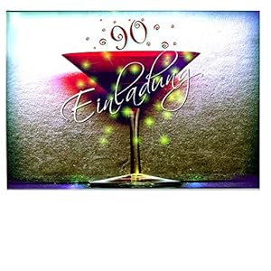DigitalOase 2 Einladungskarten 90. Geburtstag MIT INNENTEXT Geburtstagskarten 2 Klappkarten 2 Kuverts Format DIN A6…