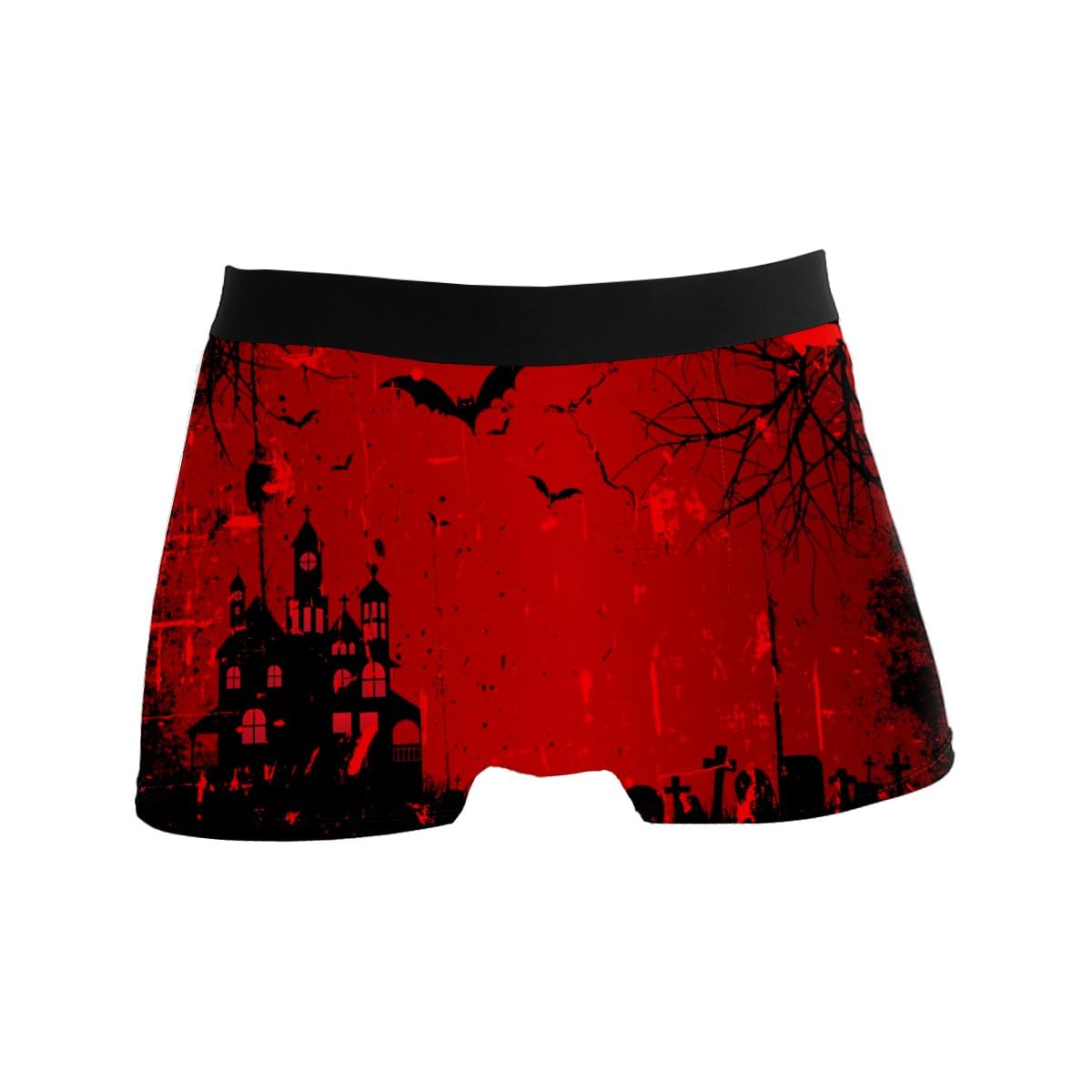 GISPOG Boxer Briefs Underwear Soft Underpants Stretch Breathable Spooky Halloween Grunge