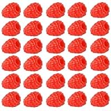 30 piezas de frambuesas artificiales para arreglos decorativos de frutas para mesa de oficina en casa y configuraciones de fotos (A)
