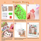 Viart Hedgehog Diamond Art Kit with Frame - Hedgehog Diamond Painting Kits, Animal Small Diamond Art Kits, Easy DIY Crystal Mosaic Kits for Gifts (7x7inch) - Image 5