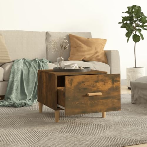 Table de salon moderne en chêne pour sublimer l'espace canapé