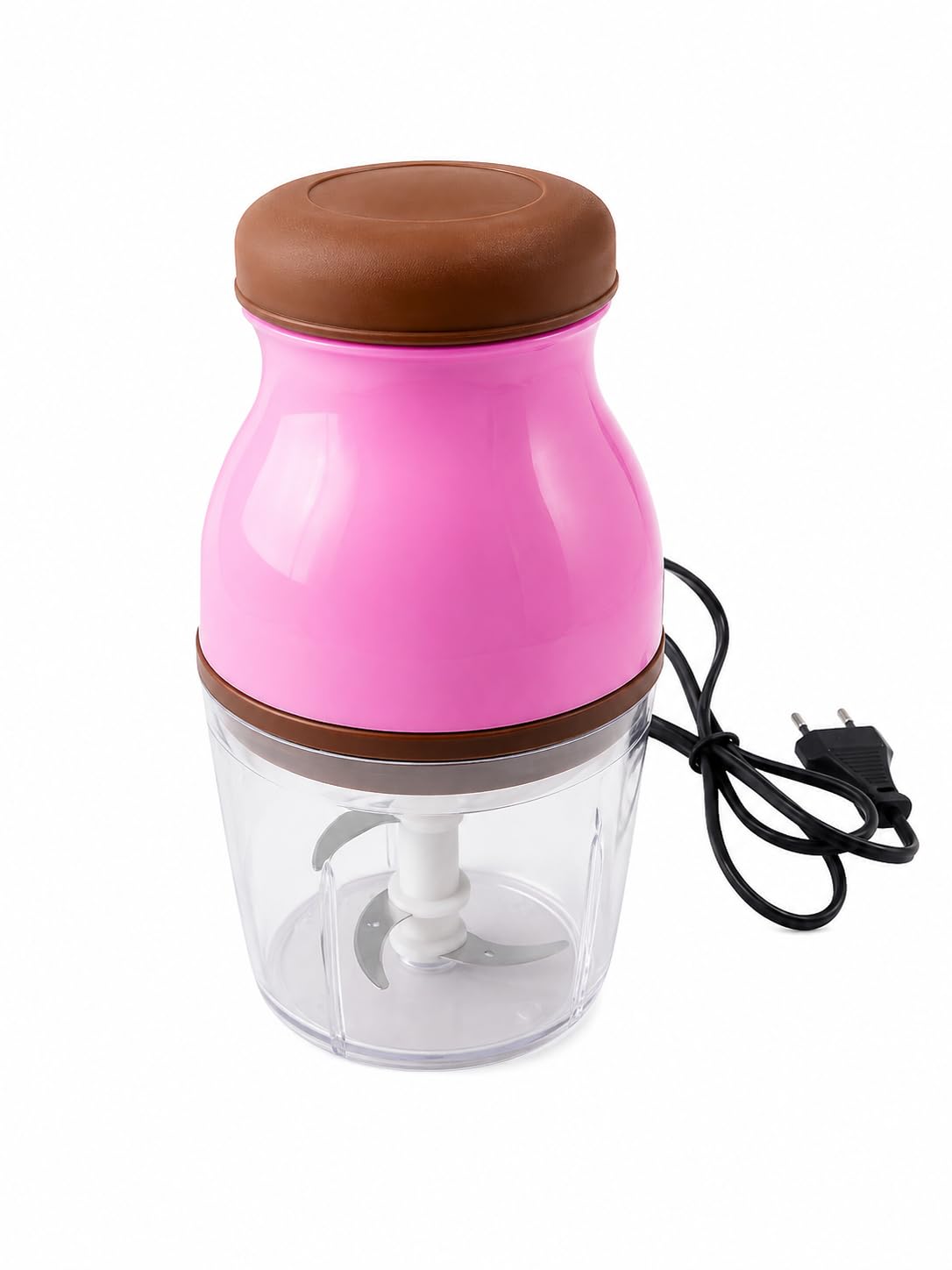 Kitchen Food Chopper Electric Vegetable Processor with Transparent Bowl and Stainless Steel Blades-image-42