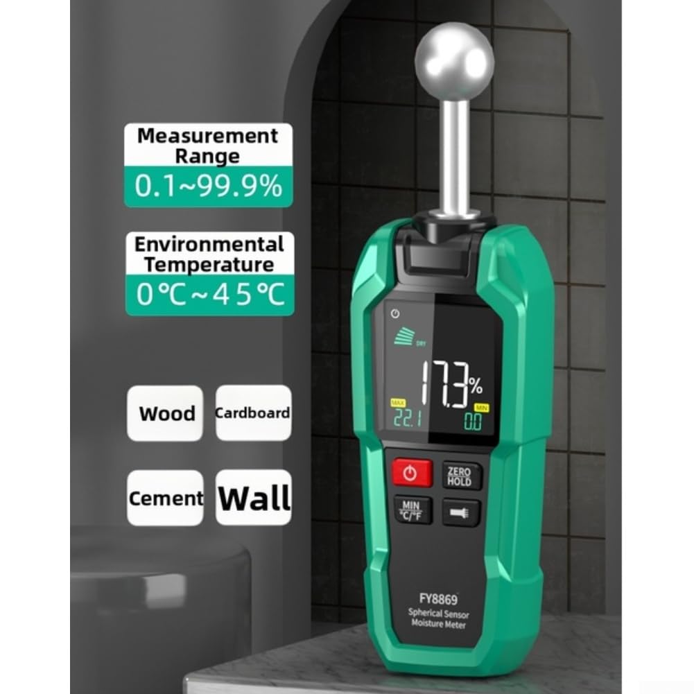 Medidor de humedad digital de madera 0 – 99% Preciso ± 2,5%