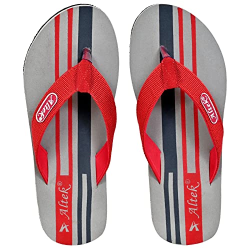 Image of Altek Men's Rubber Sole Slipper|Soft, Light Weight and Stylish Flip Flop |Comfortable Chappal for Daily Use- (14231, Gray)