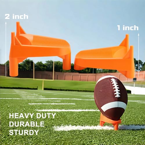 Football Kickoff Kicking Tee Durable Sturdy Rubber Rugby Kicking Tee - Orange 2\"