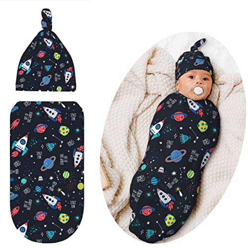 Image of Jarverce Swaddle Blanket for Baby, Soft Sleeping Bag, Swaddling Sack for Newborn Unisex Baby Stuff, Space