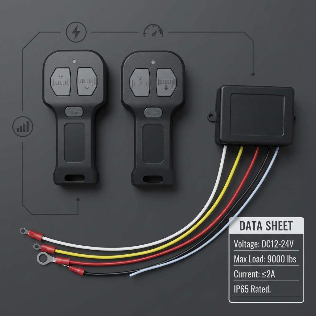 Amazon.com: QWORK 12V Wireless Winch Remote Control Kit – 4 Pack