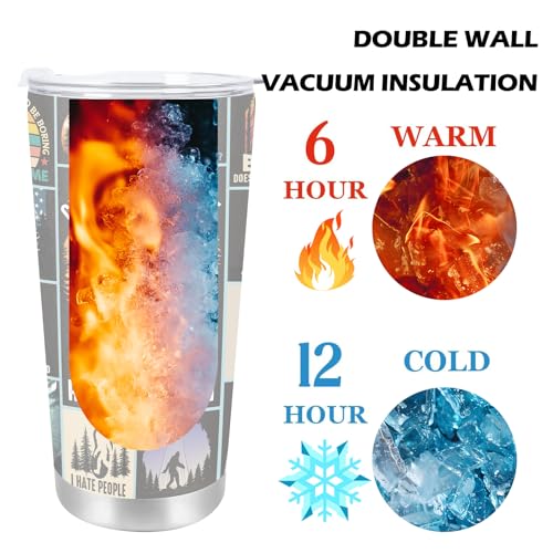 Image of AFRITEE Big Foot Lover Gift - Mysterious Animals Bigfoot 16 oz Tumbler Cups with Lids and Straws, Funny Iced Coffee Tumbler Creative Gift for Friends Who Love Outdoor Adventure