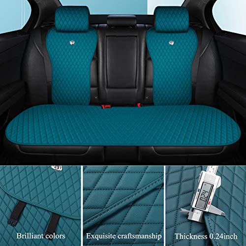 Red Rain Peacock Blue Auto Universal Leather seat cover 2/3 Covered 11PCS Fit Car/Auto/Truck/SUV/Van (A-Peacock Blue)