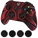 Silicone Skin Protective Cover for XBOX One Controller [Camouflage Red + Black Caps]