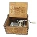 FORUSKY Caja de música de madera tallada con forma de juego de tronos, para decoración del hogar, manualidades, juguetes, regalo