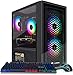STGAubron Gaming PC Desktop Computer, Intel i7 Xeon E5, Radeon RX 550 4G, 16GB RAM, 512GB SSD, WiFi 6, BT 5.0, RGB Fan x 3, Windows 11 Home