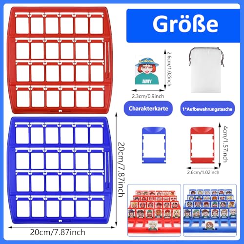 HOKYYCC Wer Ist Es Spiel, Doppelt Wer Bin Ich Spiel, Tragbar Brettspiele, Geeignet für Eltern-Kind-Familienpartyspiele