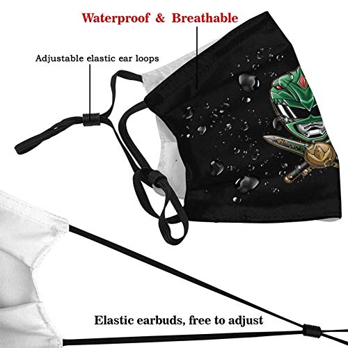 Mighty Morp-hin Power- Ra-ngers 2 Layer Face Cloth Mask with Filter Pocket, Reusable Cotton Washable Fabric Breathable Face Covering for Kids and Adults_Mighty Morp-hin Power- Ra-ngers - Thumbnail 4