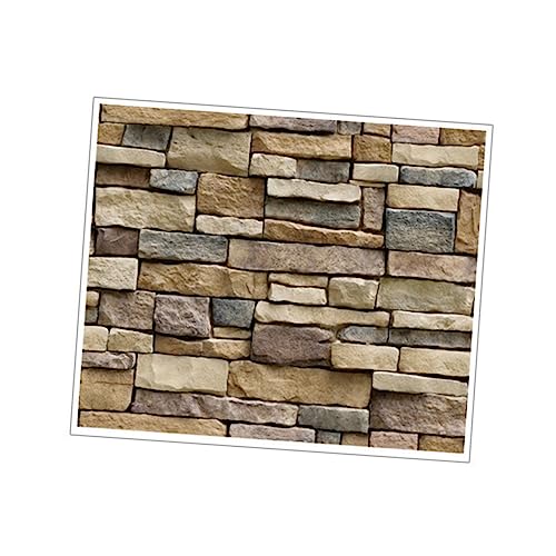 Uonlytech Papel Tapiz Ladrillo y Piedra Autoadhesivo Pvc Ecológico 45x100 Cm Decorativo Para Salón Dormitorio Restaurante Resistente Intemperie 1 Unidad
