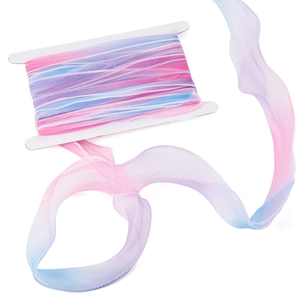 Ruban en organza dégradé de 10 m pour emballage cadeau raffiné