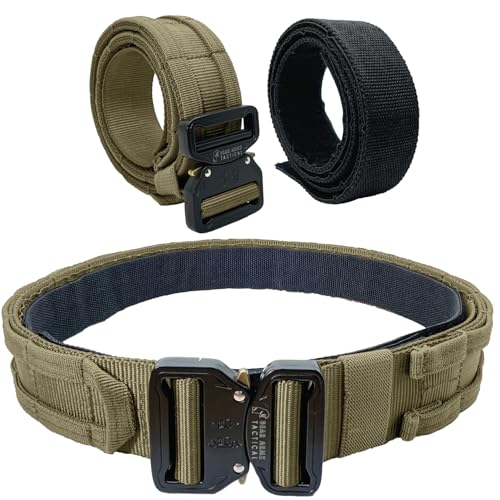 Bear Armz Tactical Battle Belt V2 - Molle Riggers, Duty and Inner Belt For Military, Range and Training Applications (OD Green, Medium [33’’ - 37’’ Waist])