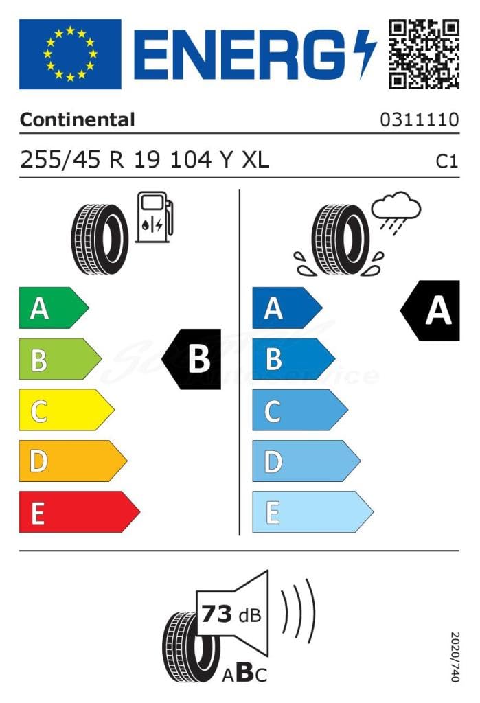 Continental 73298 Pneumatico 255/45 R19 104Y Sportcontact 6 Ao, Audi